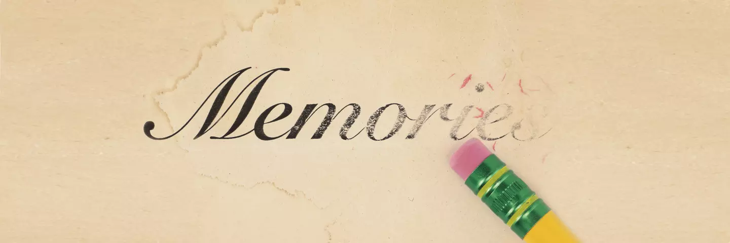 Text Memories wird ausradiert