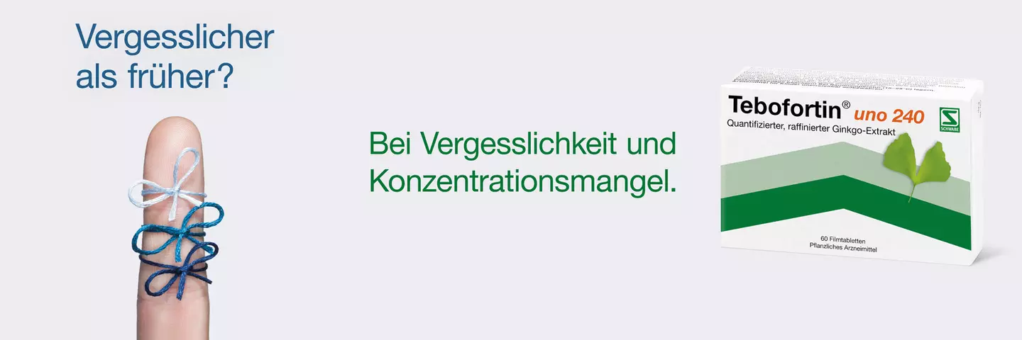 Tebofortin-Bei Vergesslichkeit und Konzentrationsmangel
