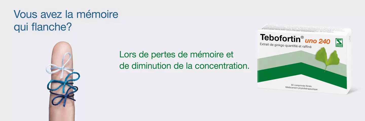 Tebofortin-Lors de pertes de mémoires et diminution de la concentration