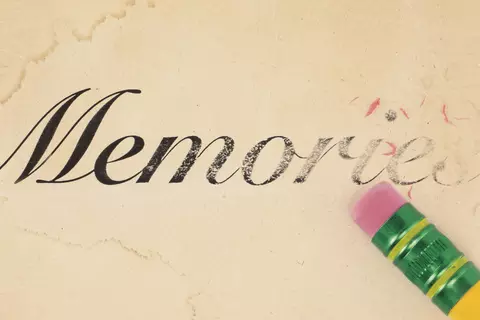 Text Memories wird ausradiert